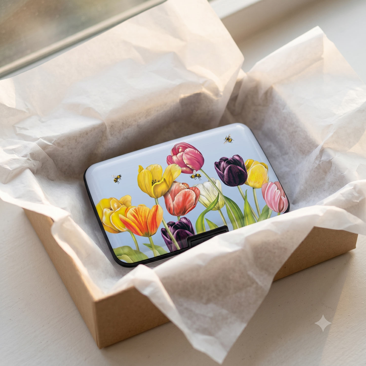 Mary Lake-Thompson Tulips RFID armored wallet