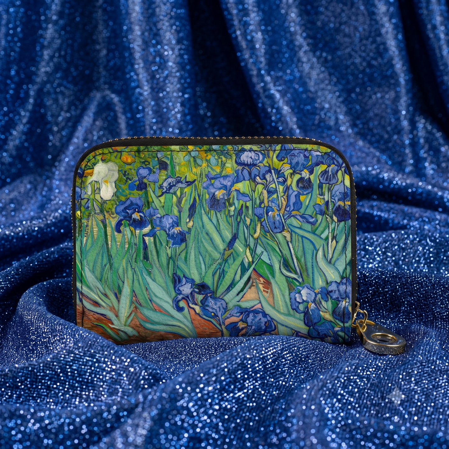 Van Gogh Irises RFID zipper wallet