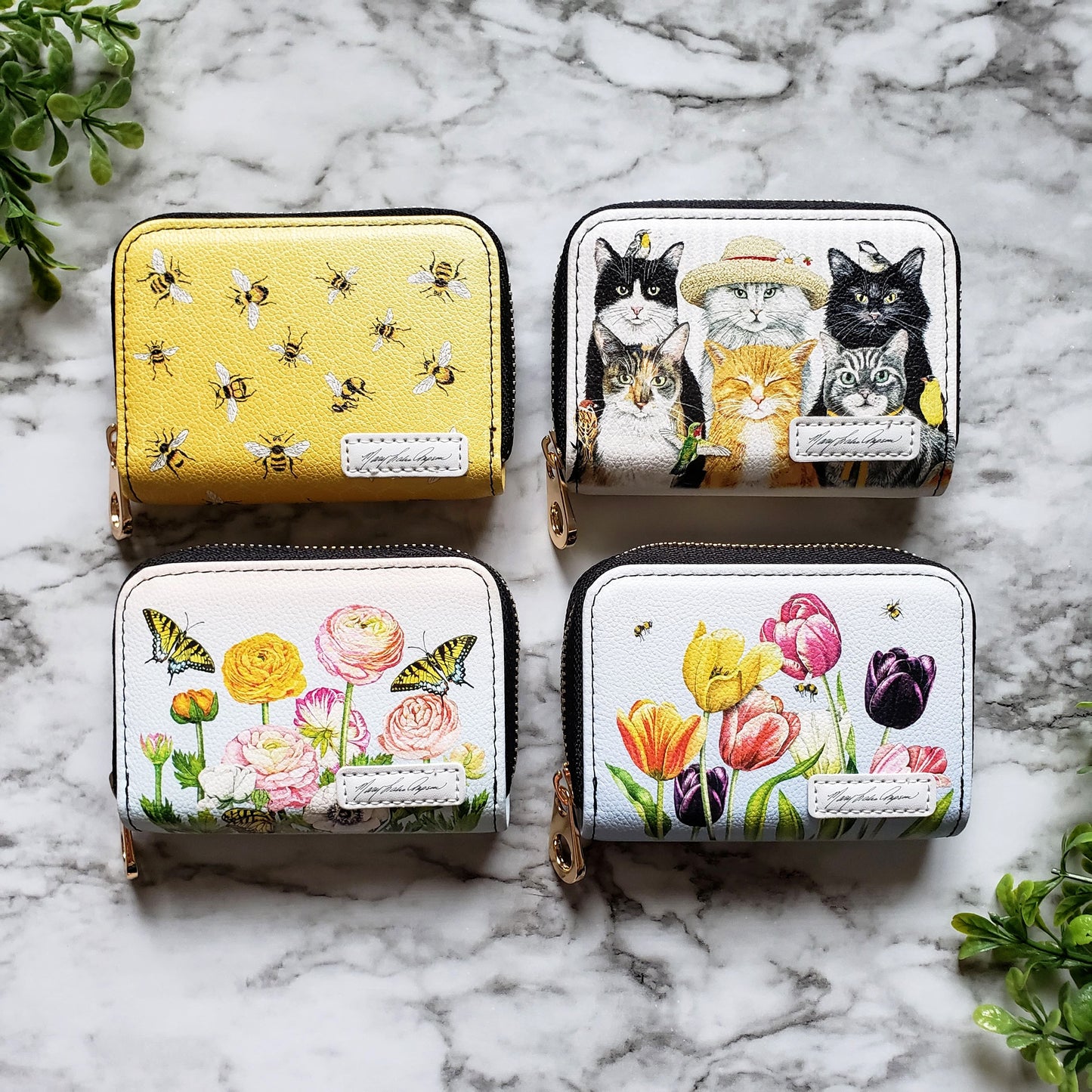 Mary Lake-Thompson Bees RFID Zipper Wallet