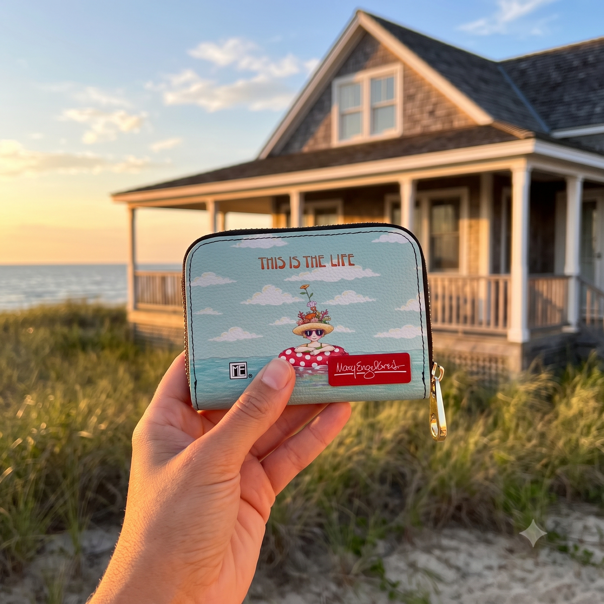 Mary Engelbreit This is the Life RFID zipper wallet