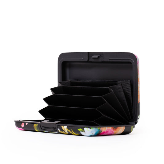 RFID armored wallet interior with accordion card slots