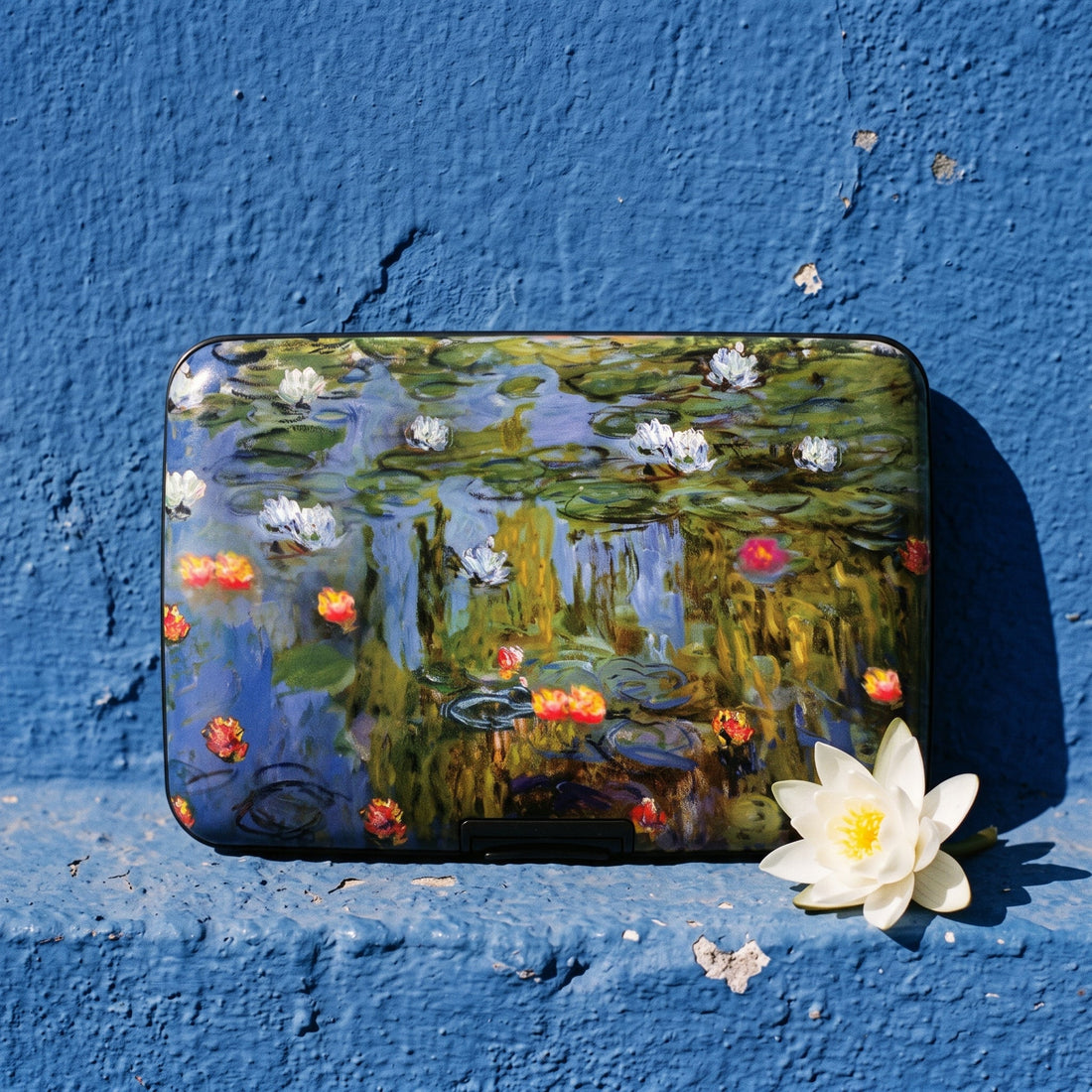 Monet Water Lilies RFID Armored Wallet lifestyle photo