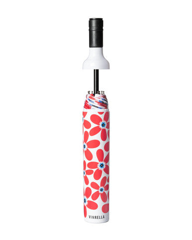 Cherry Pop Red Floral Bottle Umbrella