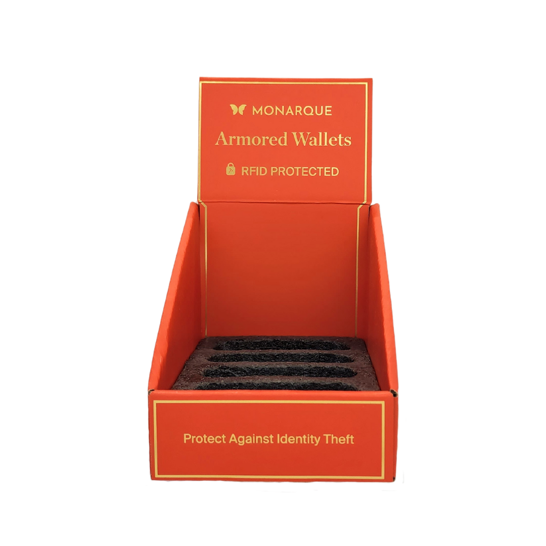 4-Wallet Countertop Display Case