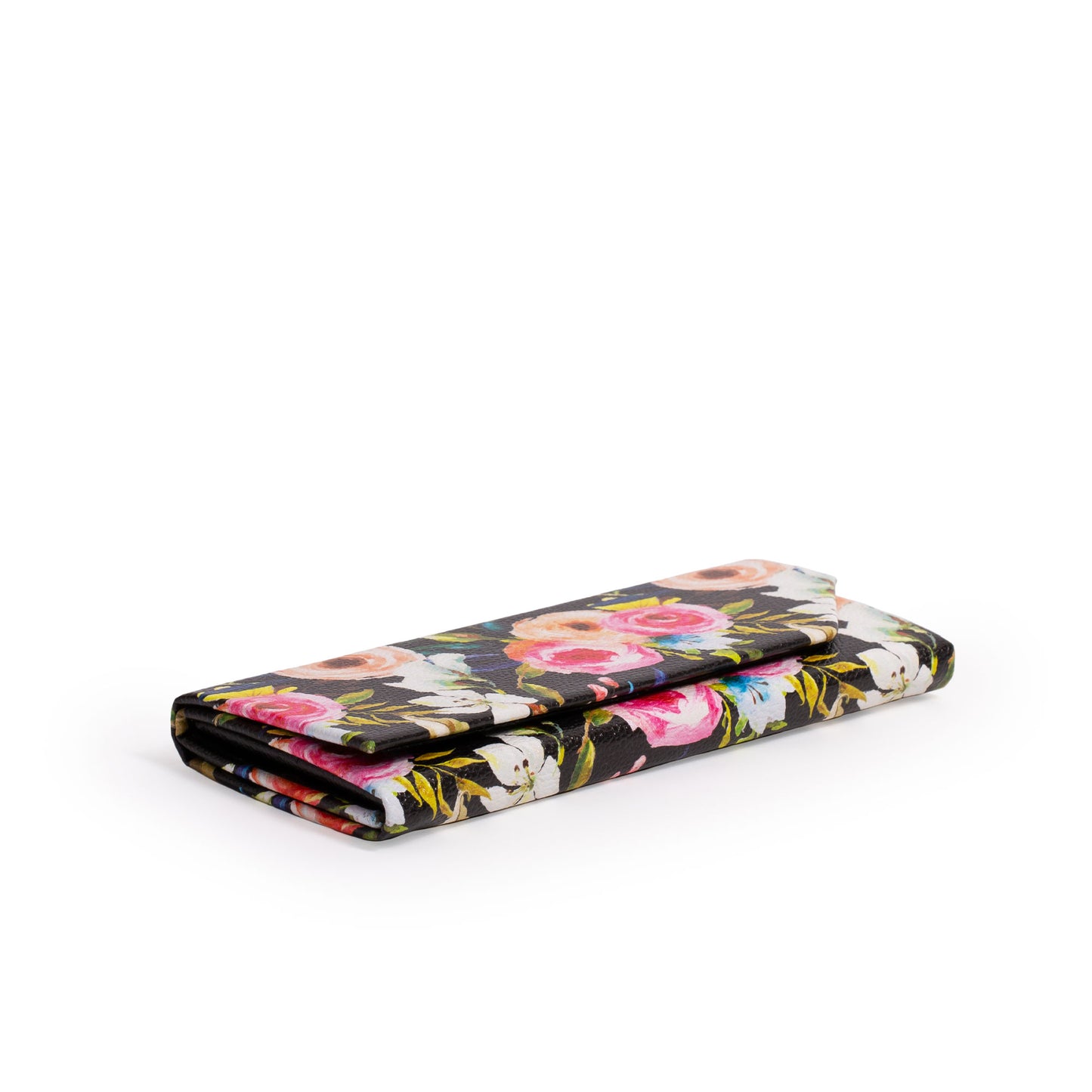 Floral on Black Eyeglass & Sunglasses Case