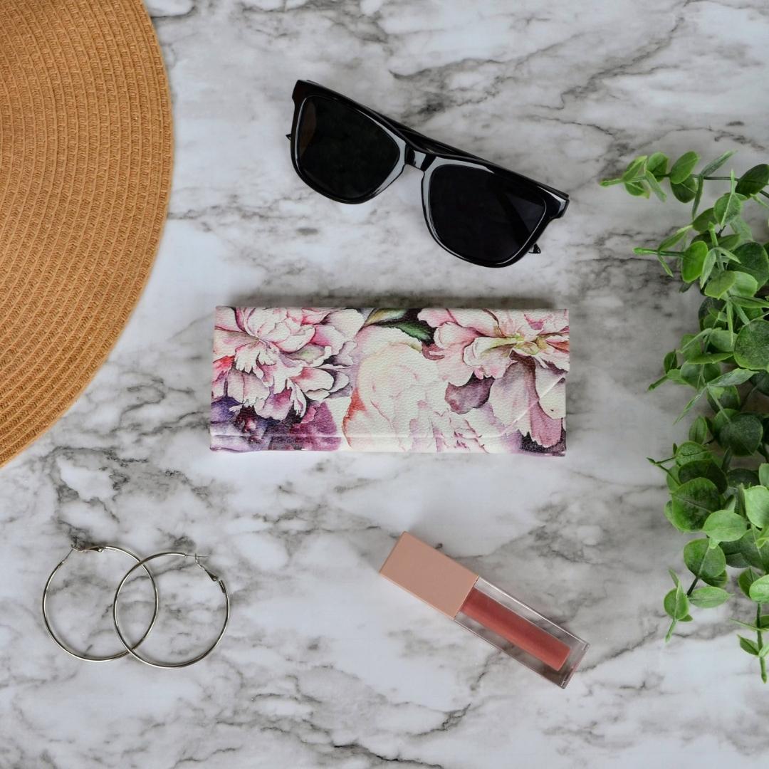 Peonies Eyeglass & Sunglasses Case