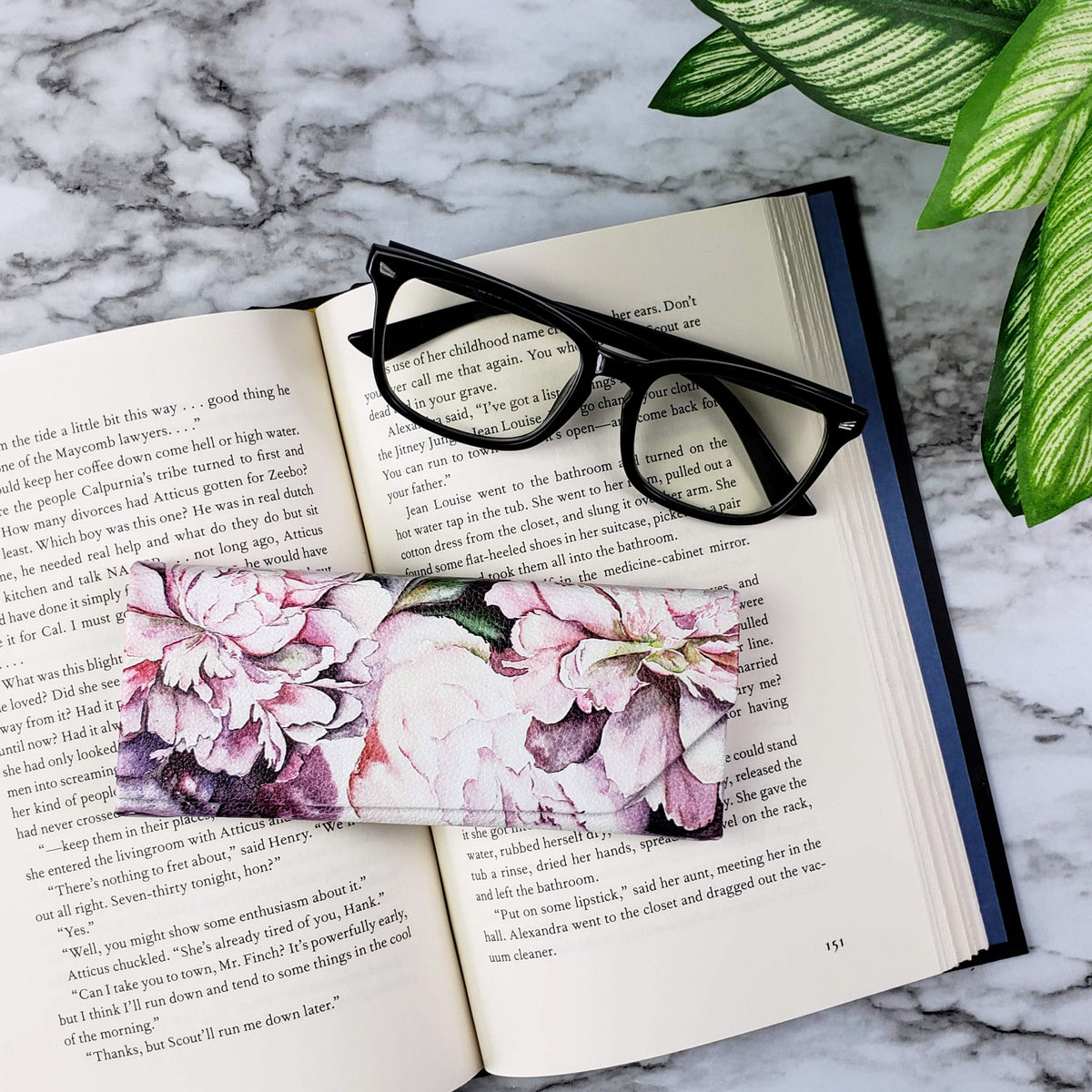 Peonies Eyeglass & Sunglasses Case