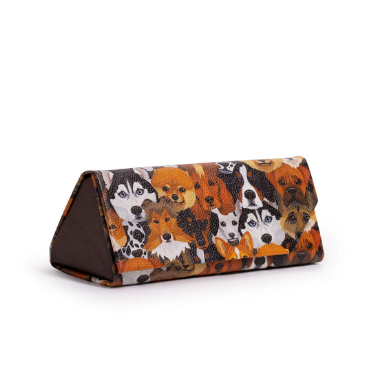 Canine Cousins dog print eyeglass and sunglasses case
