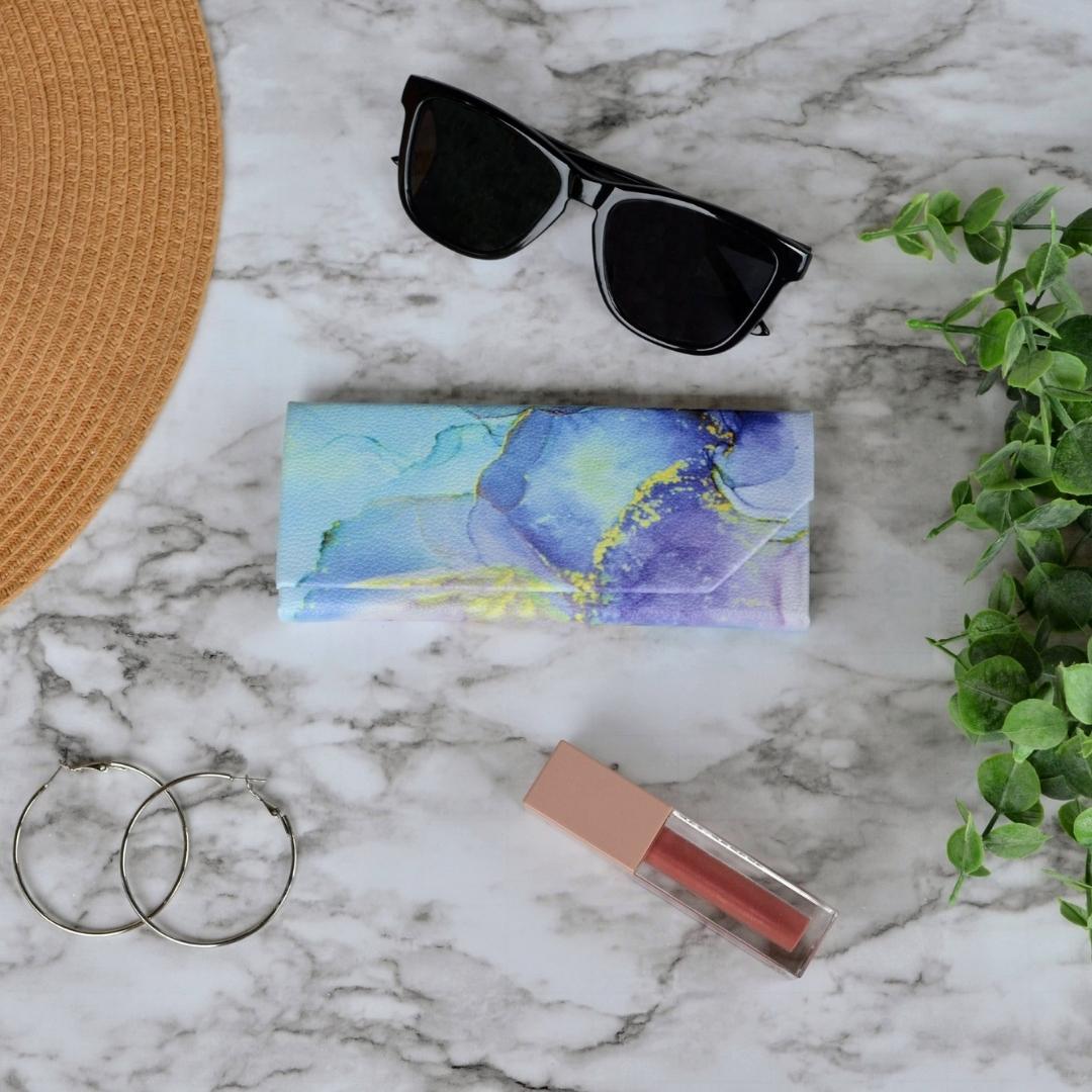 Blue Marble Eyeglass & Sunglasses Case