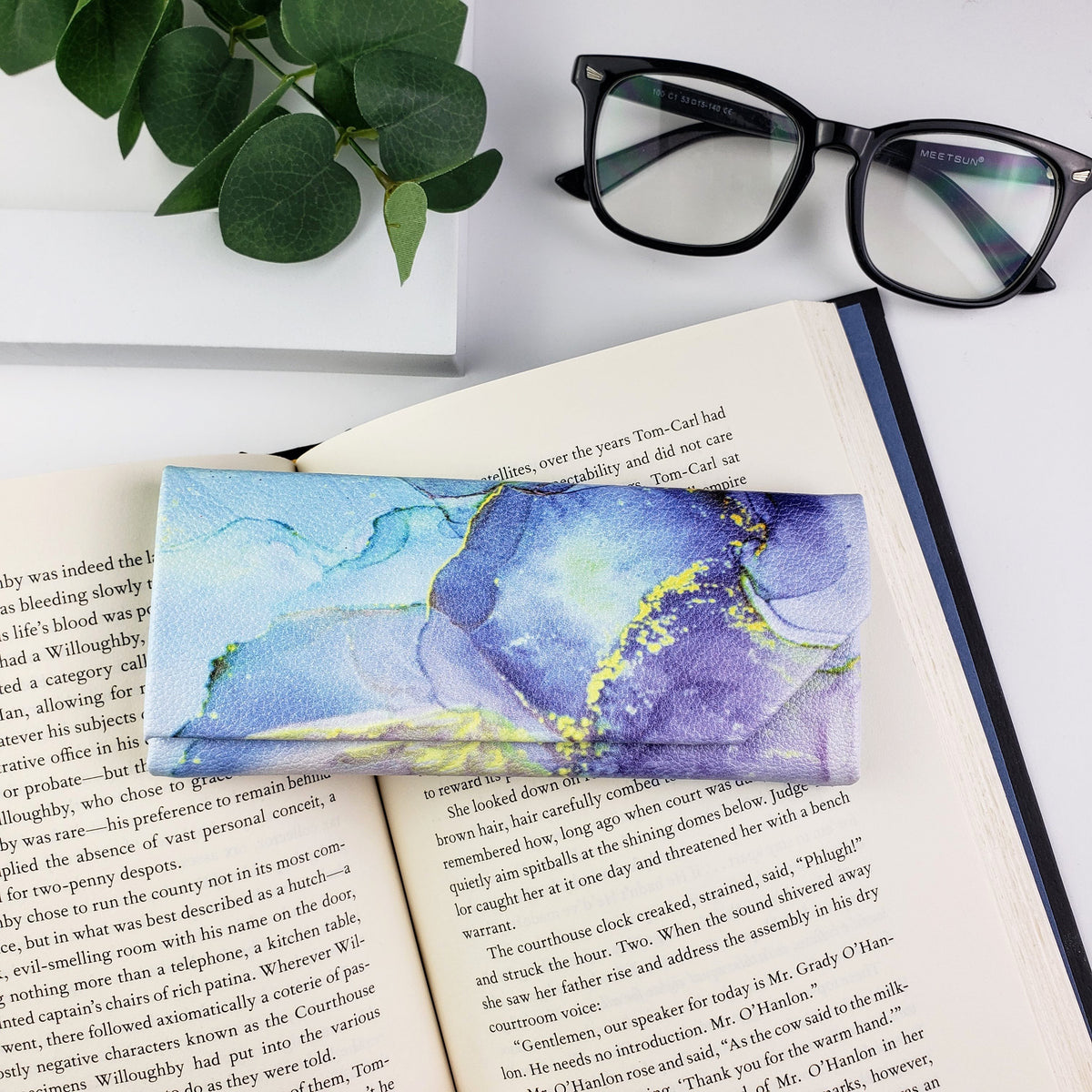 Blue Marble Eyeglass & Sunglasses Case