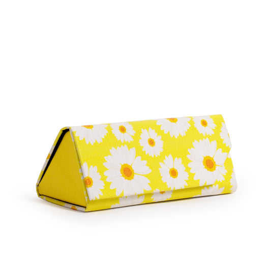 Yellow daisies eyeglass and sunglasses case