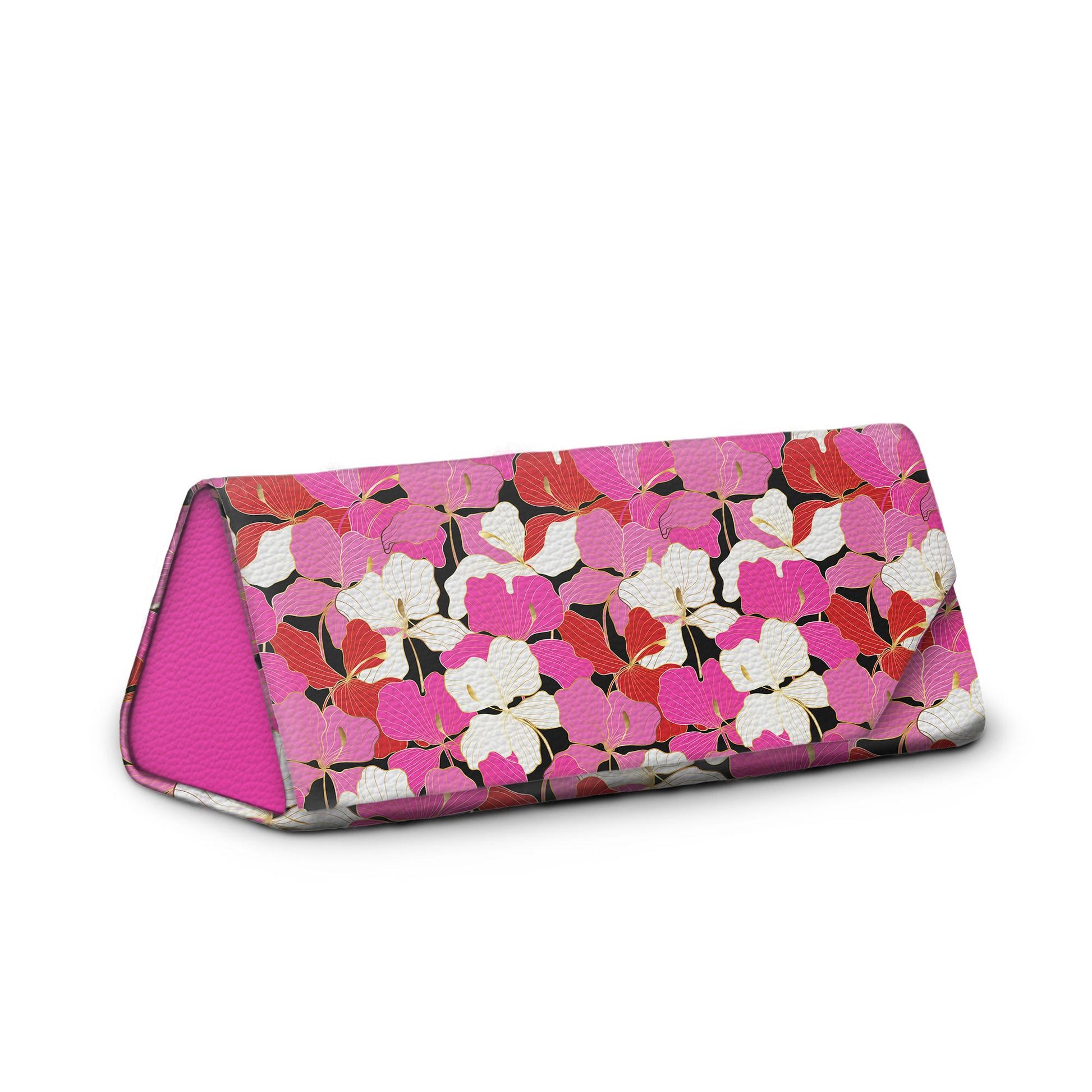 Enameled orchids eyeglass case