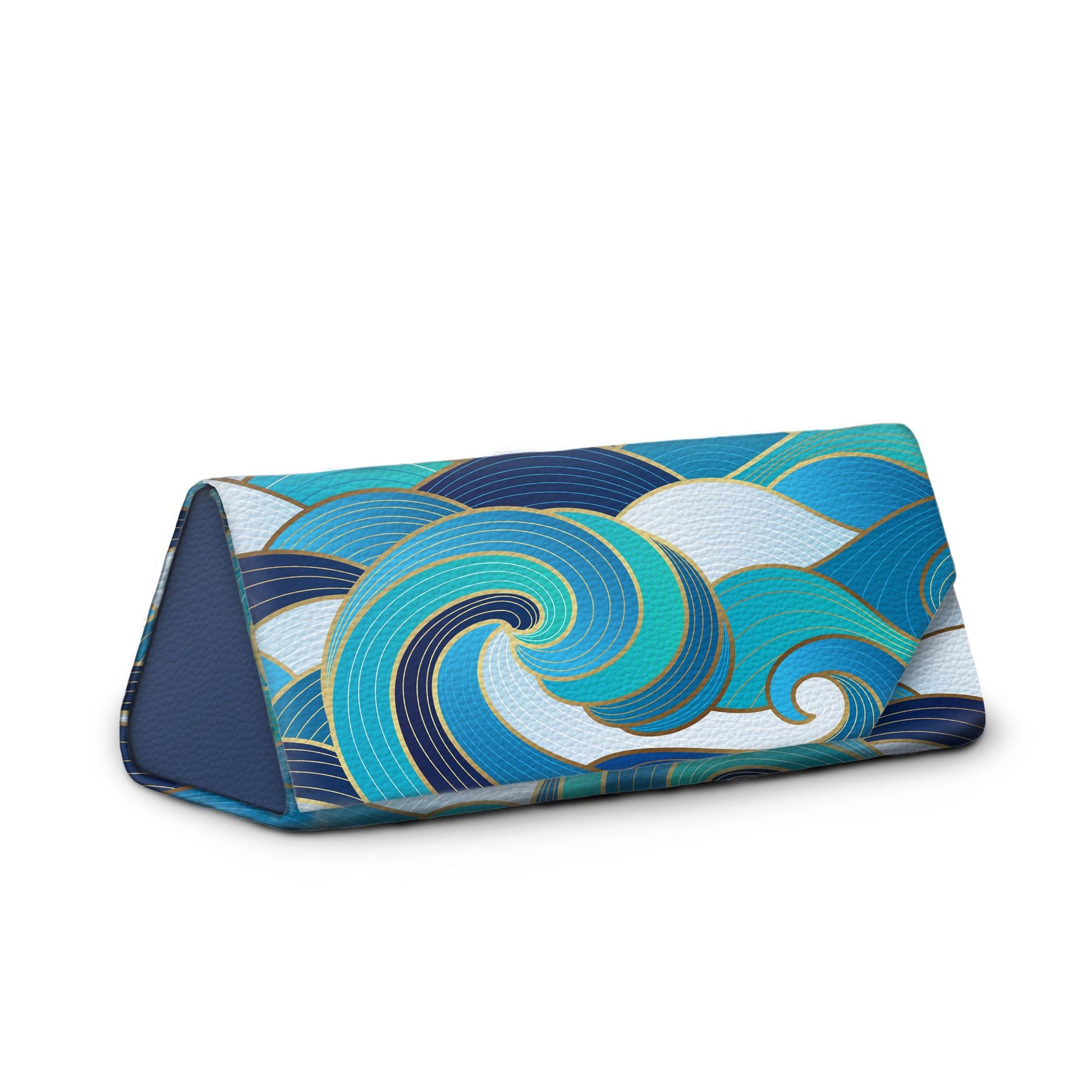 Enameled wave eyeglass case