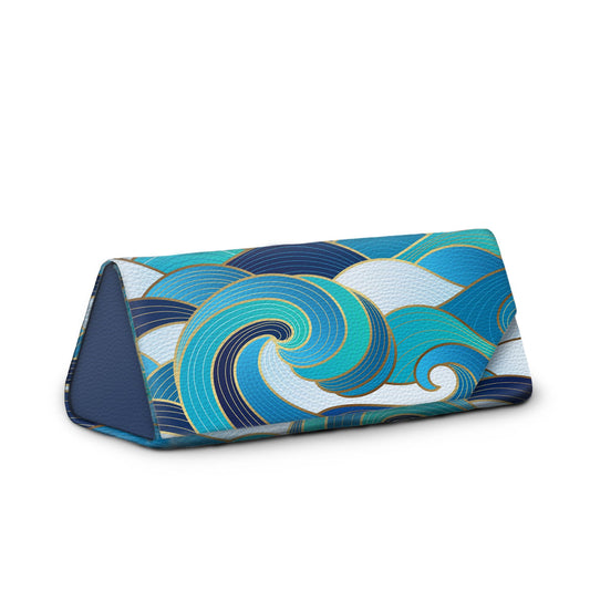 Enameled wave eyeglass case