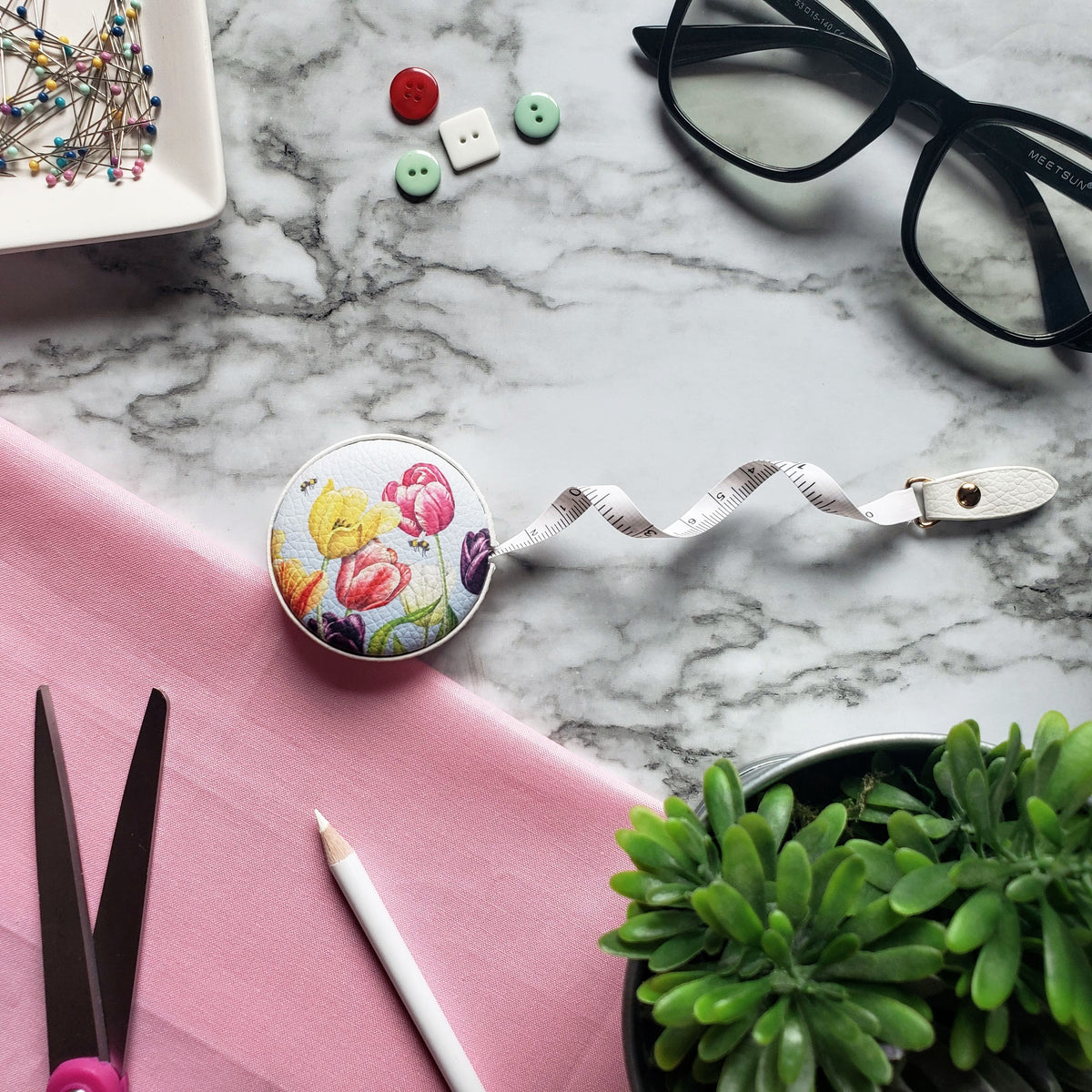 Mary Lake-Thompson Tulips Tape Measure