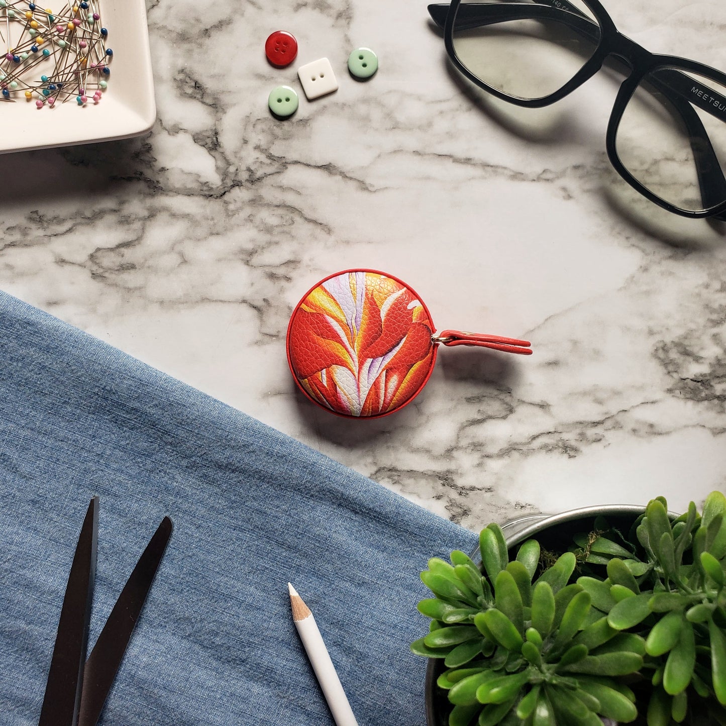 Georgia O'Keeffe Red Canna Tape Measure