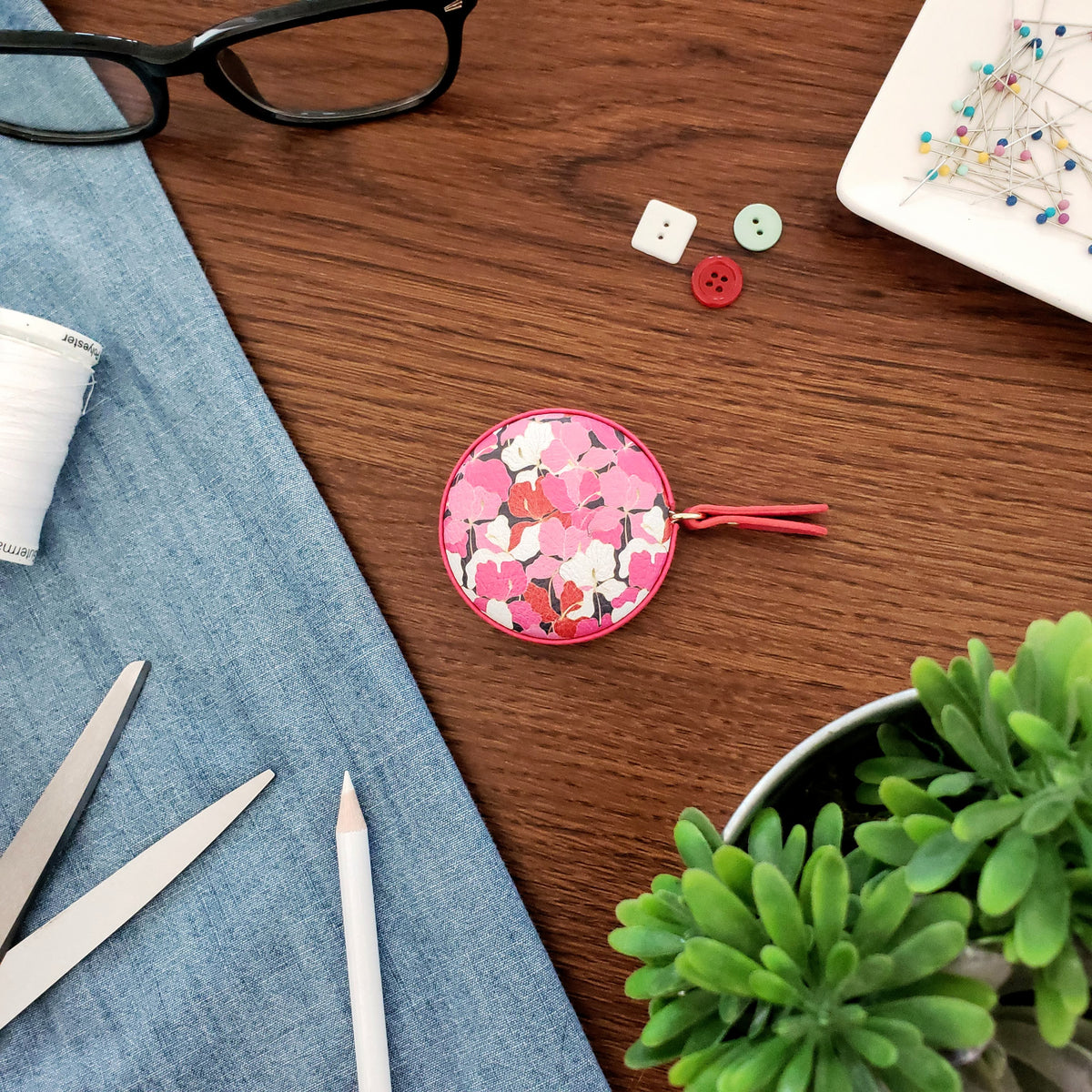 Enameled Orchids Tape Measure