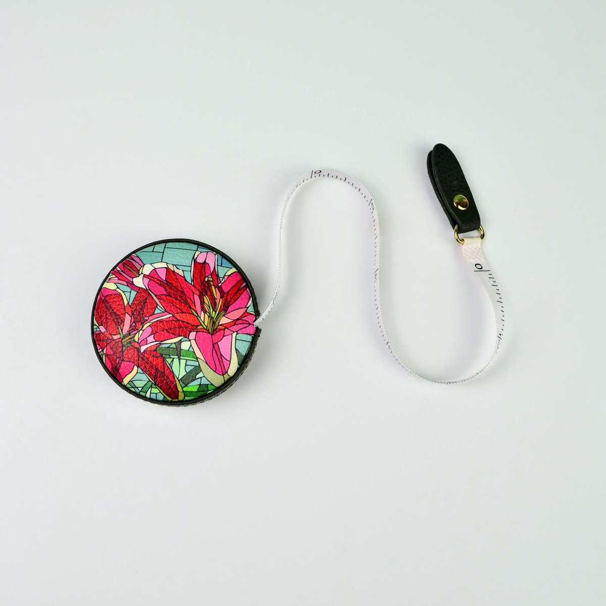 Art Glass Stargazer Lily Tape Measure
