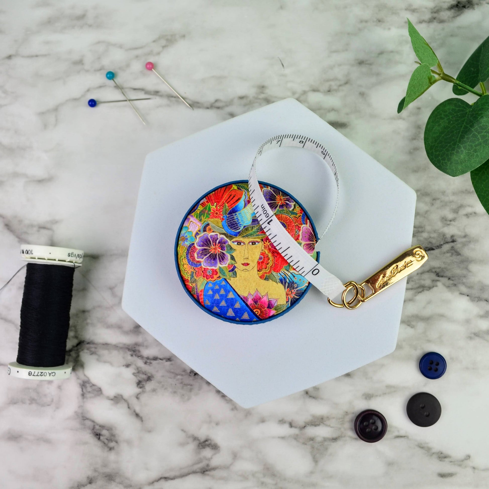 Laurel Burch Balinese Woman Tape Measure