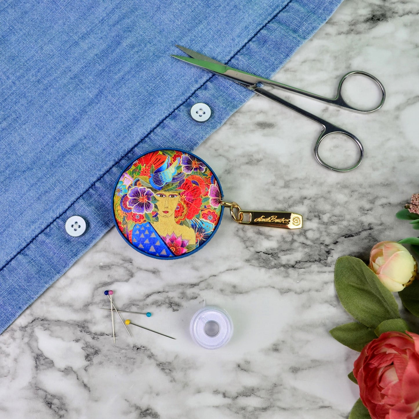 Laurel Burch Balinese Woman Tape Measure