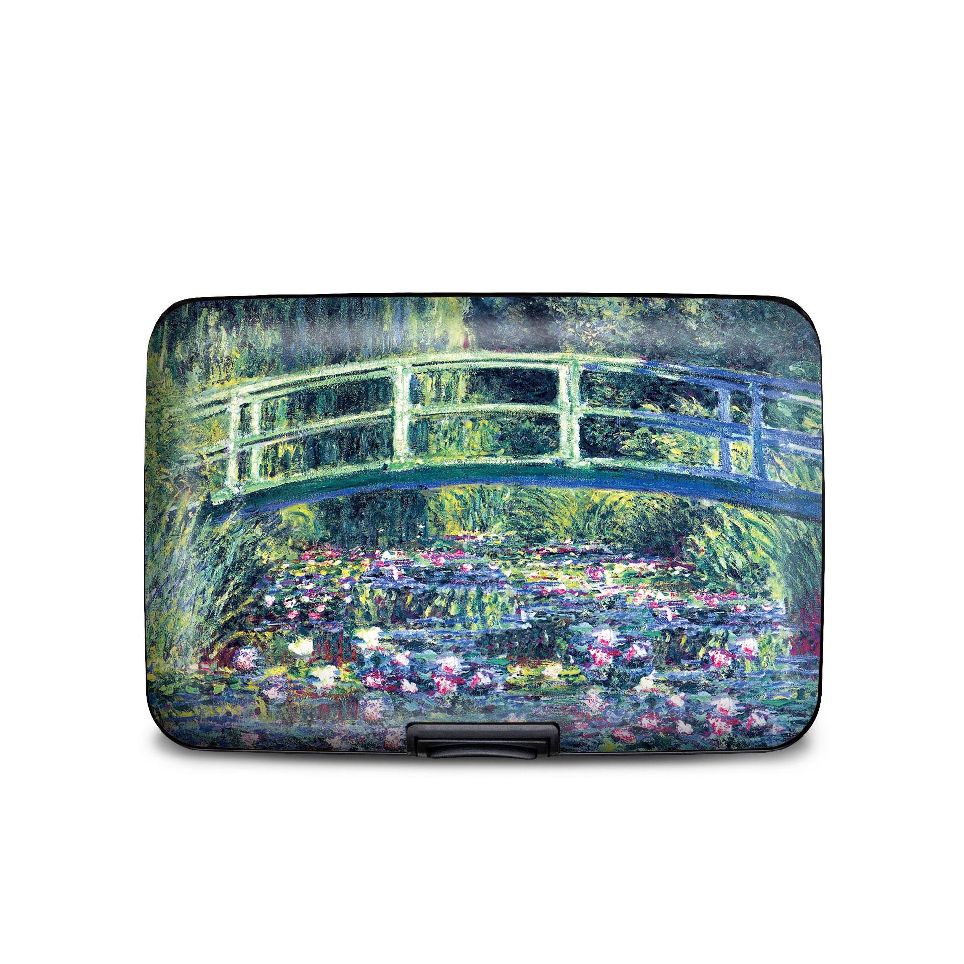 Monet Japanese bridge water lilies RFID armored wallet