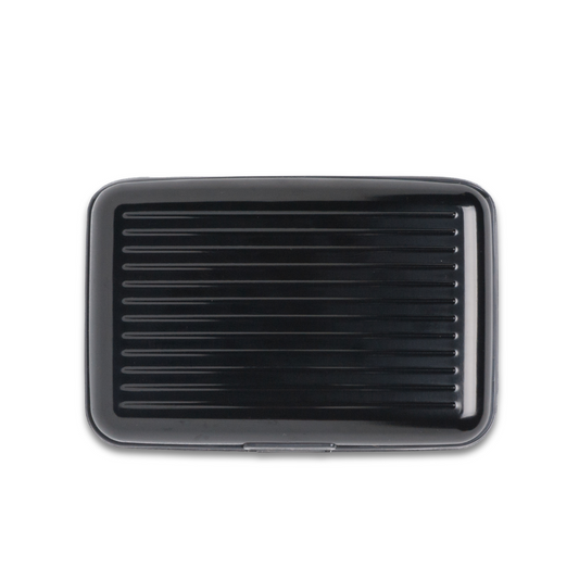 Black Solid RFID armored wallet