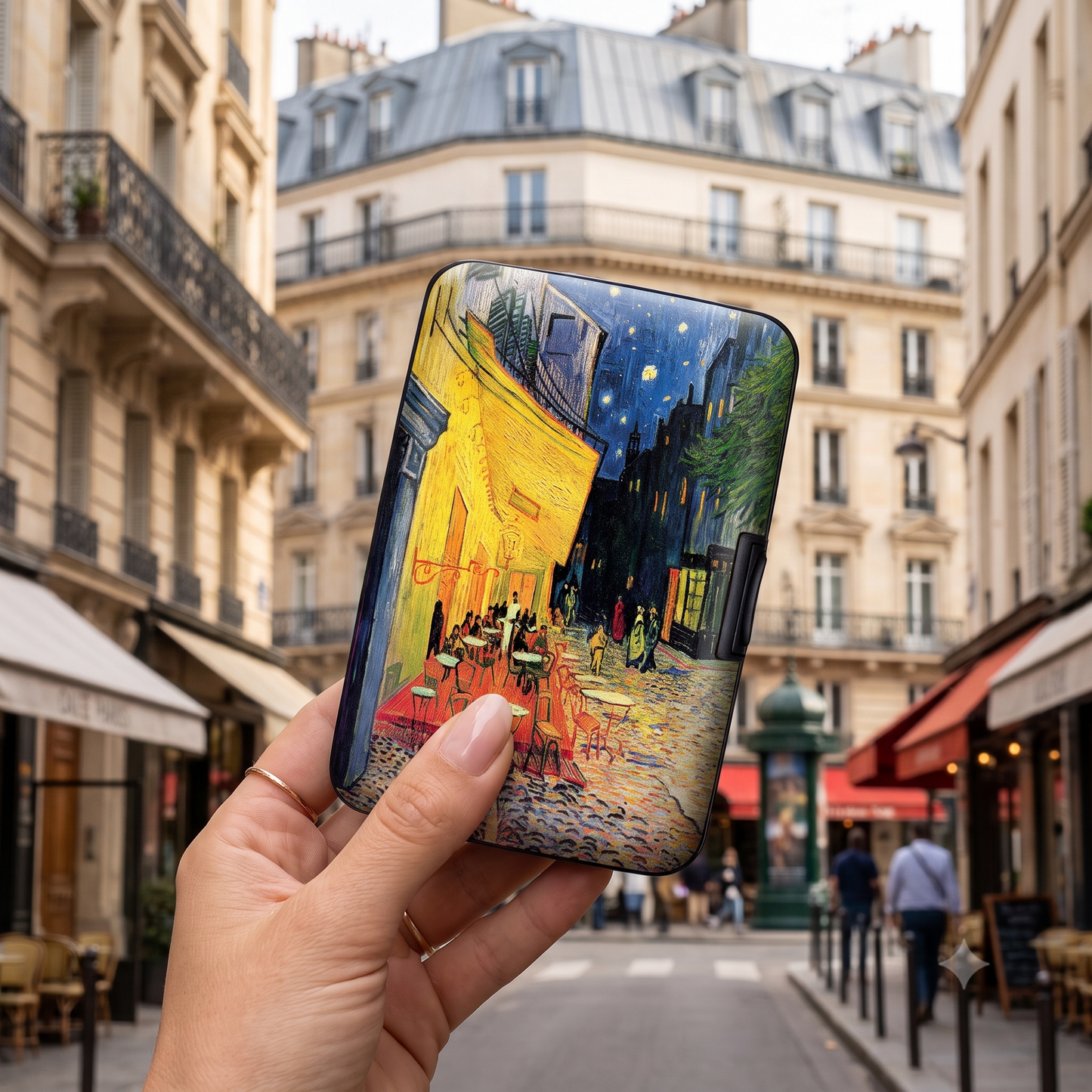 Van Gogh Café Terrace at Night RFID armored wallet