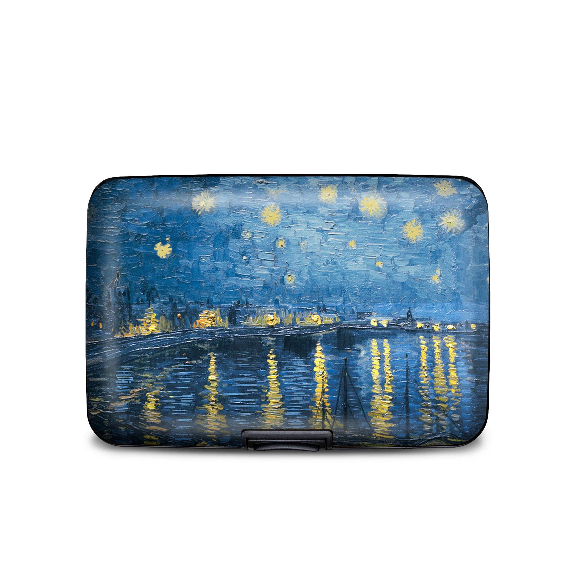 Van Gogh Starry Night Over the Rhône RFID armored wallet