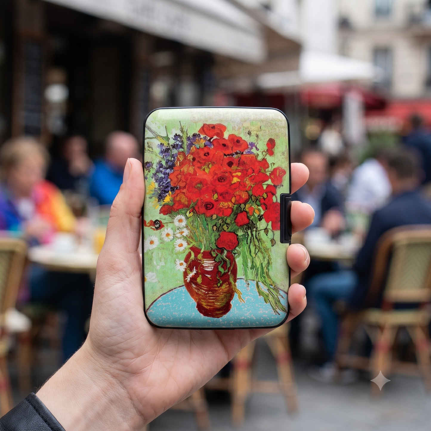 Van Gogh Poppies RFID armored wallet