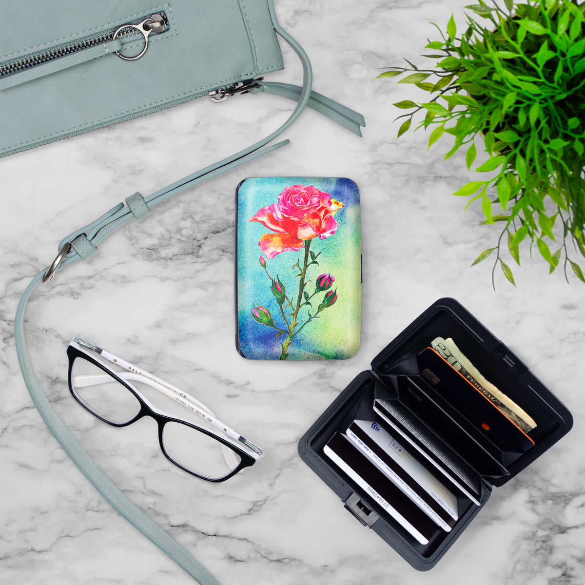 Rose RFID Armored Wallet