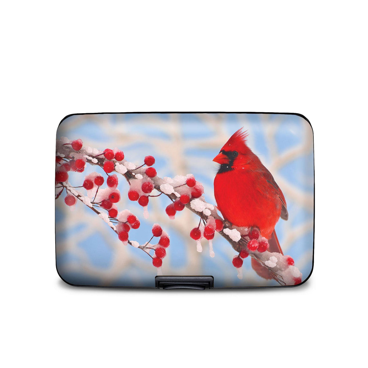 Cardinal In Snow RFID armored wallet