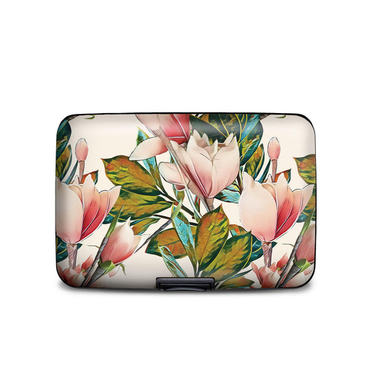 Magnolias RFID armored wallet