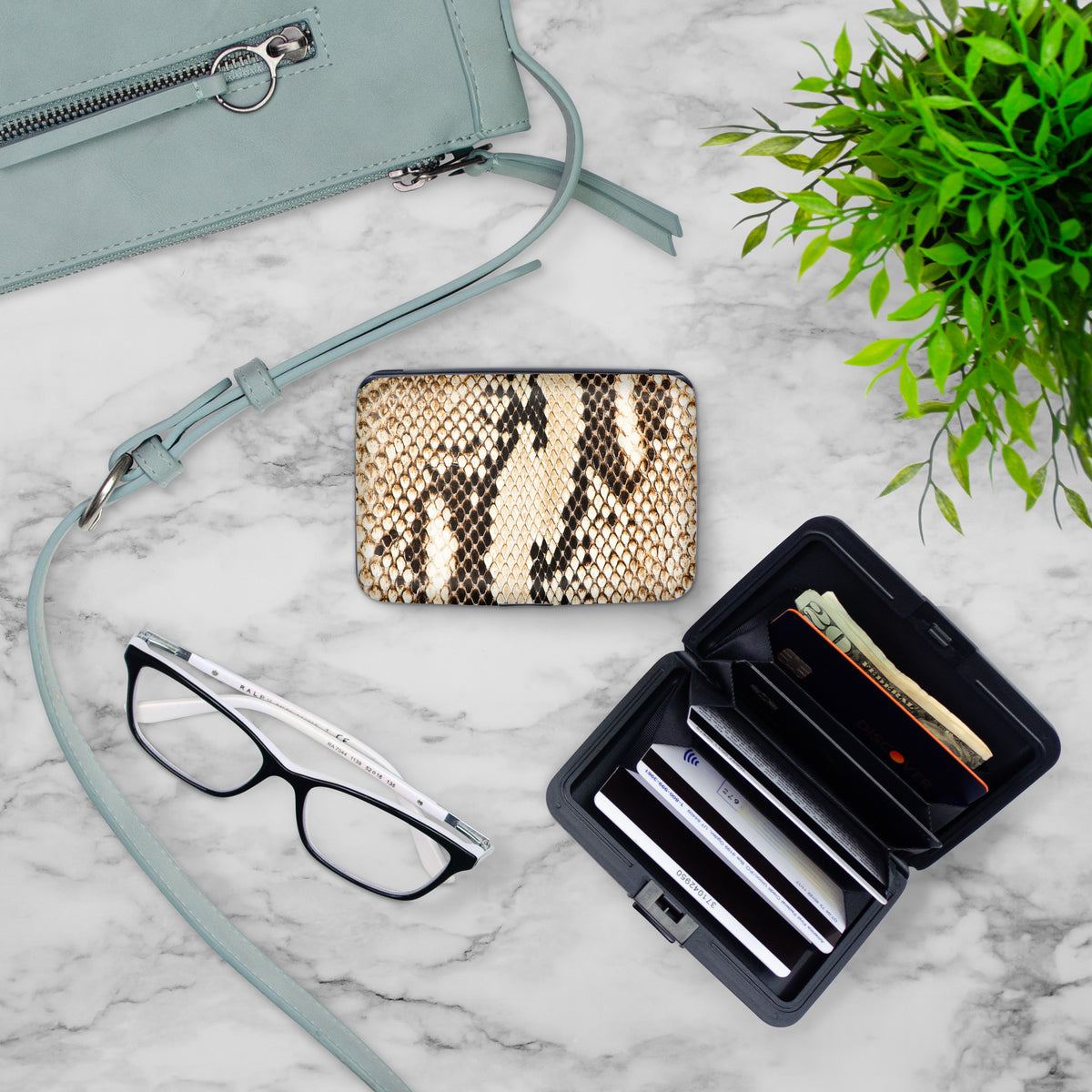 Snake Skin RFID Armored Wallet