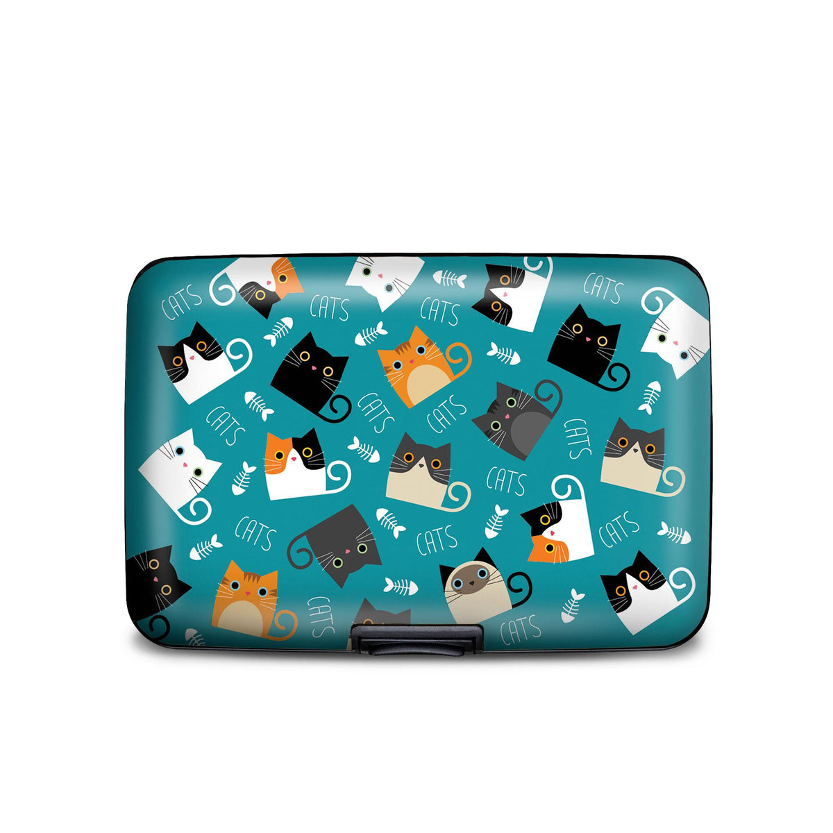 Cats with Fish RFID armored wallet