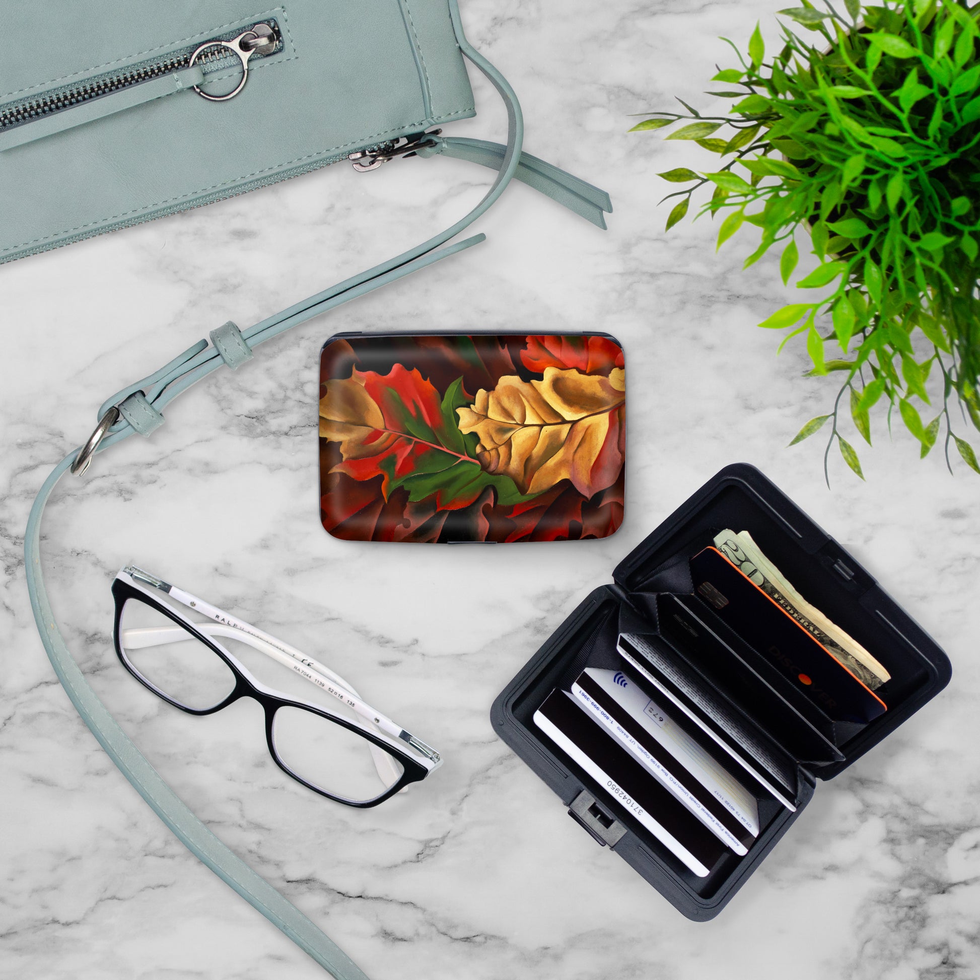 Georgia O'Keeffe Autumn Leaves RFID Armored Wallet