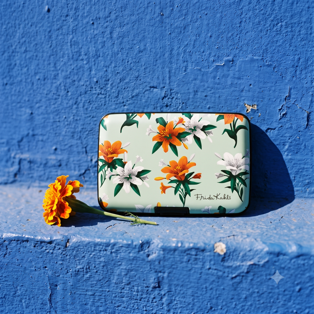 Frida Kahlo Tiger Lily Mint RFID armored wallet, additional view