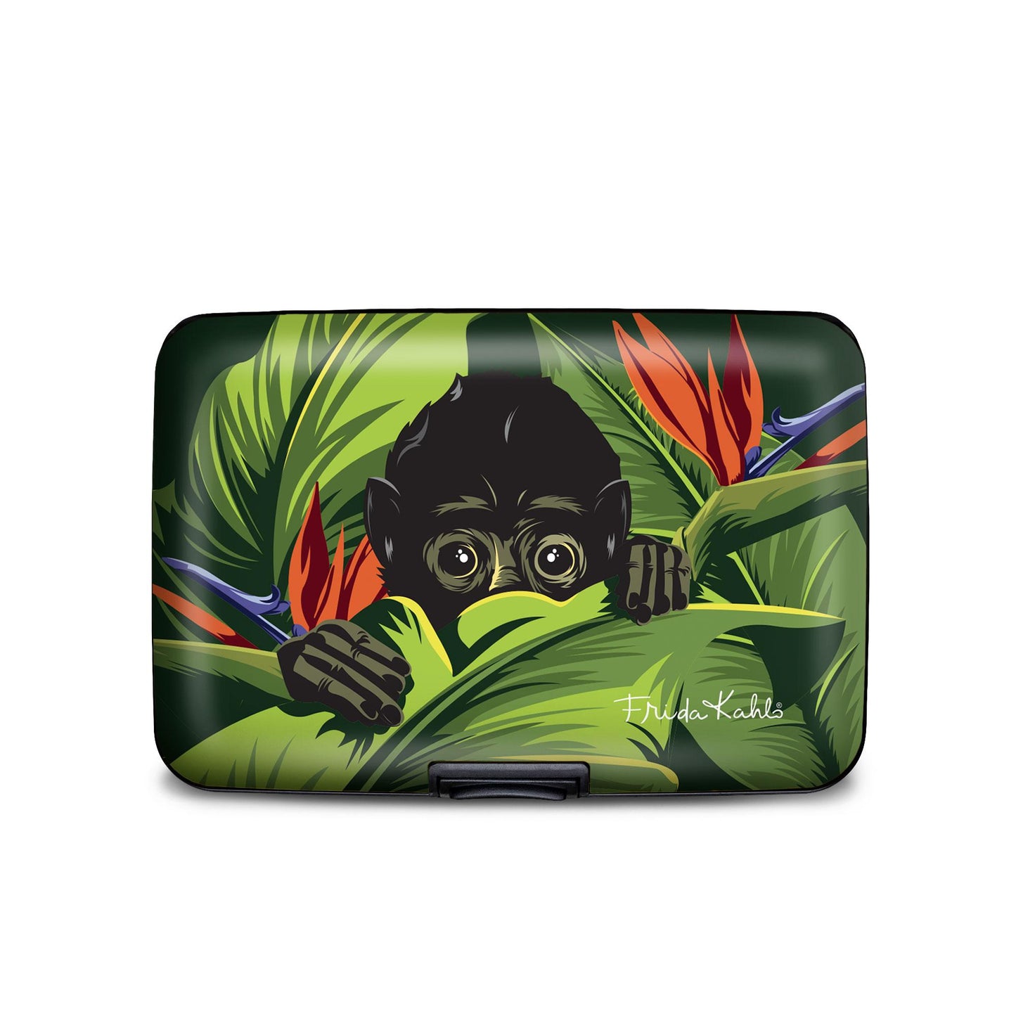 Frida Kahlo monkey RFID armored wallet