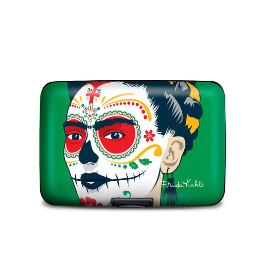 Frida Kahlo sugar skull RFID armored wallet