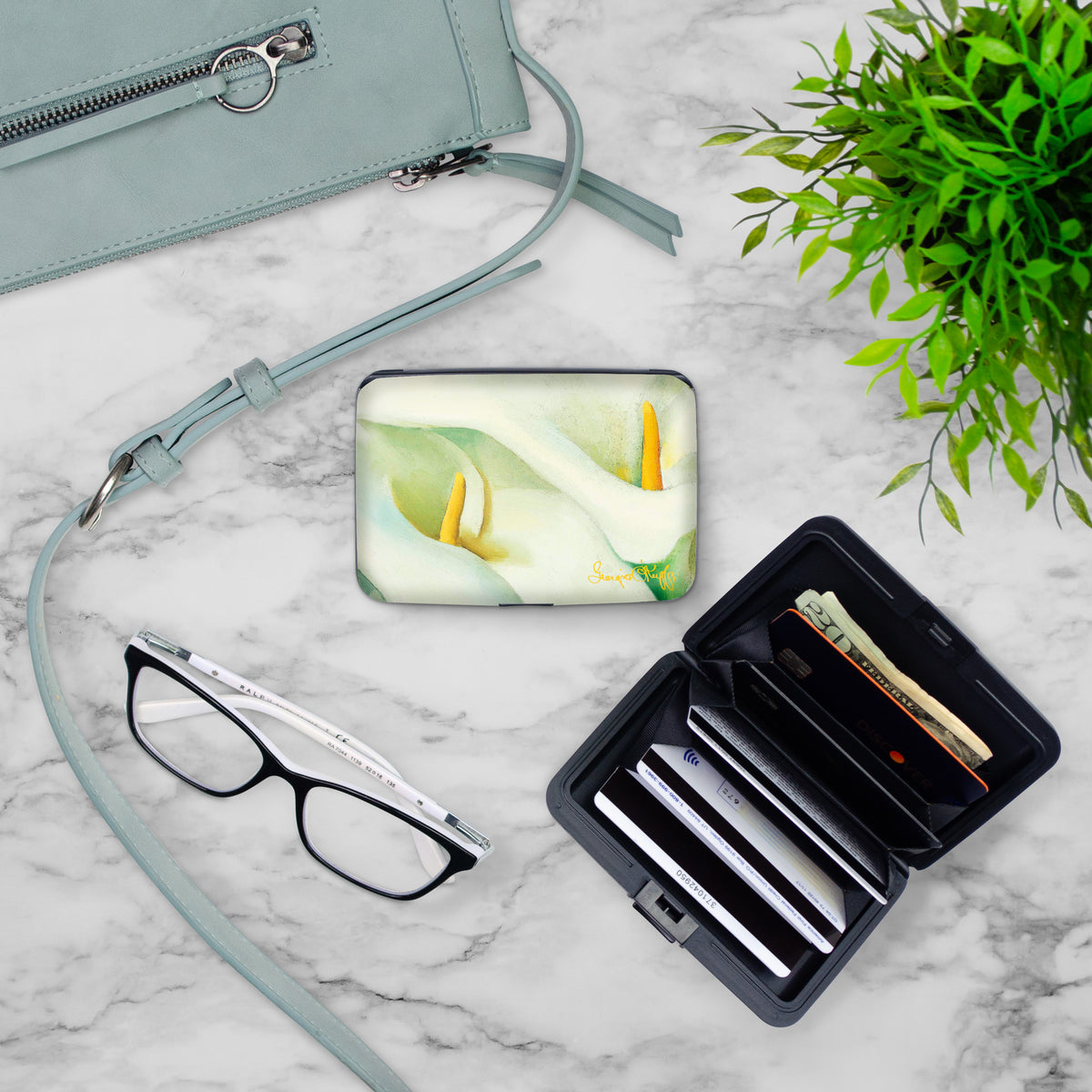 Georgia O'Keeffe Calla Lilies RFID Armored Wallet