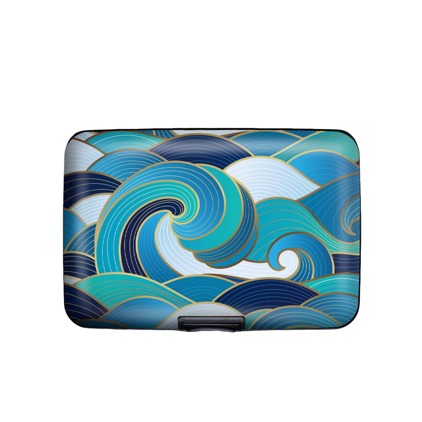 Enameled Wave RFID armored wallet