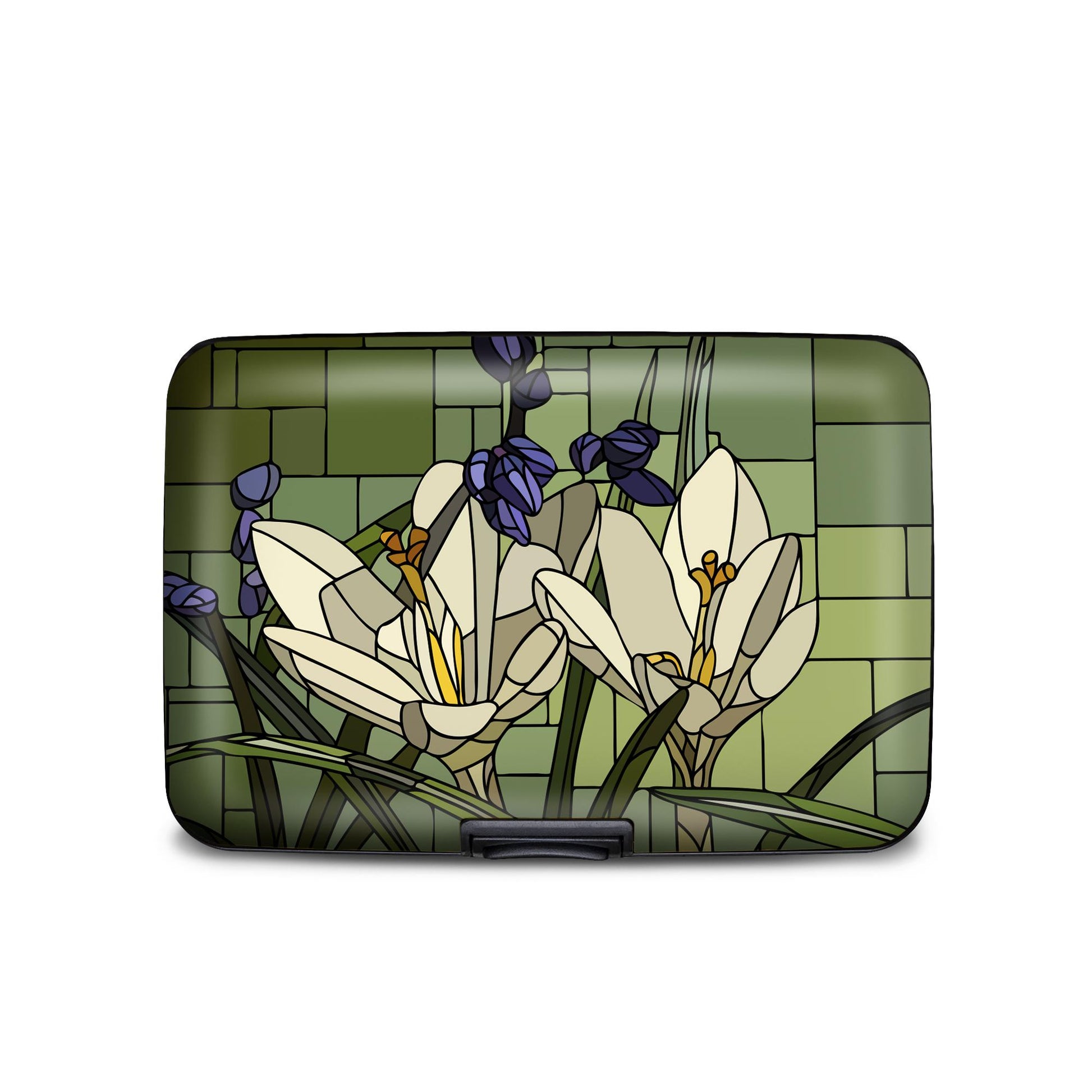 Art Glass Crocus RFID armored wallet