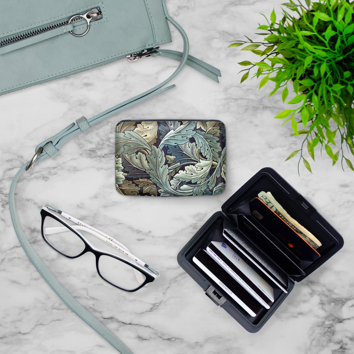 William Morris Acanthus RFID Armored Wallet