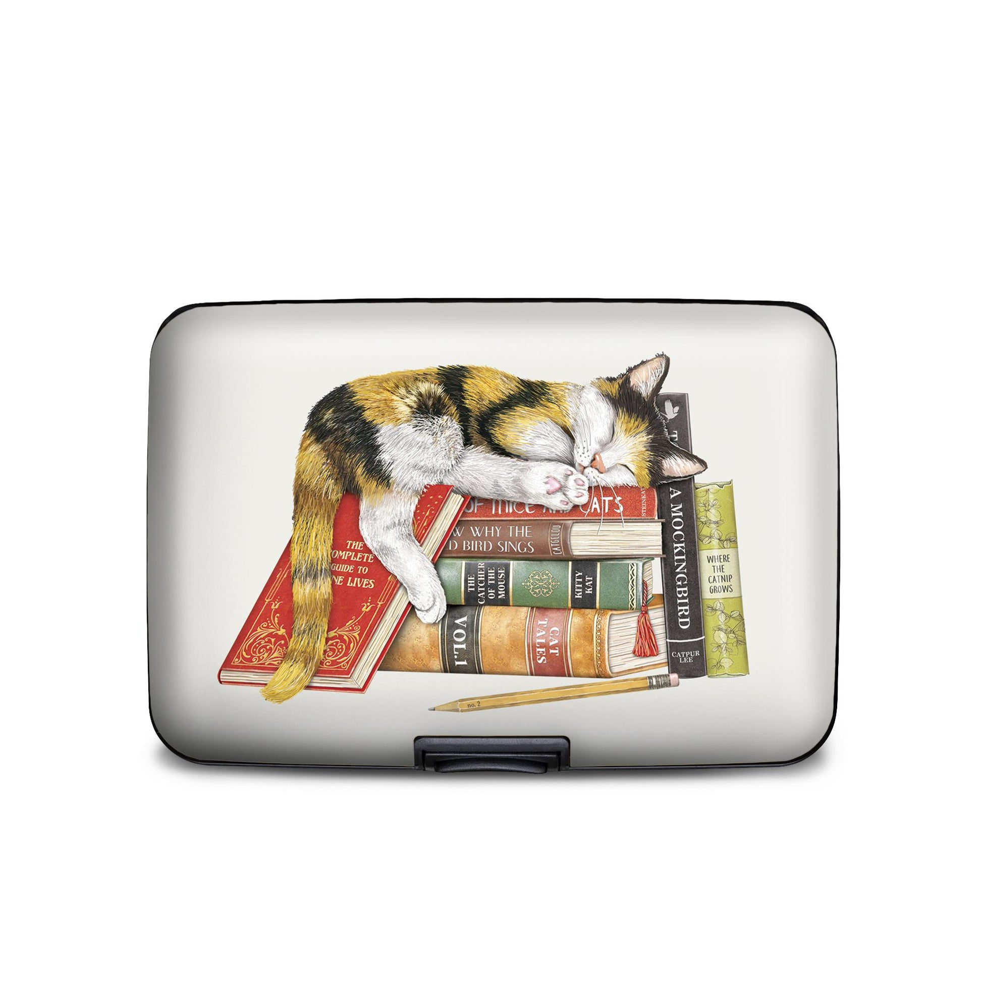 Mary Lake-Thompson Library Cat RFID armored wallet