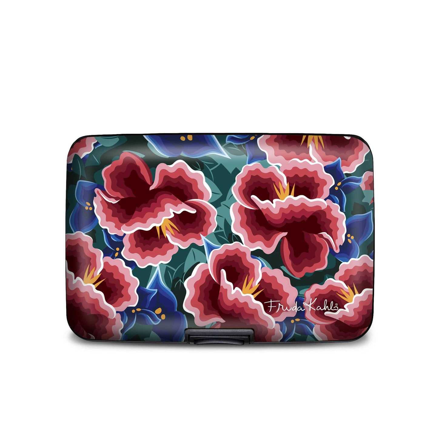 Frida Kahlo Hibiscus RFID armored wallet