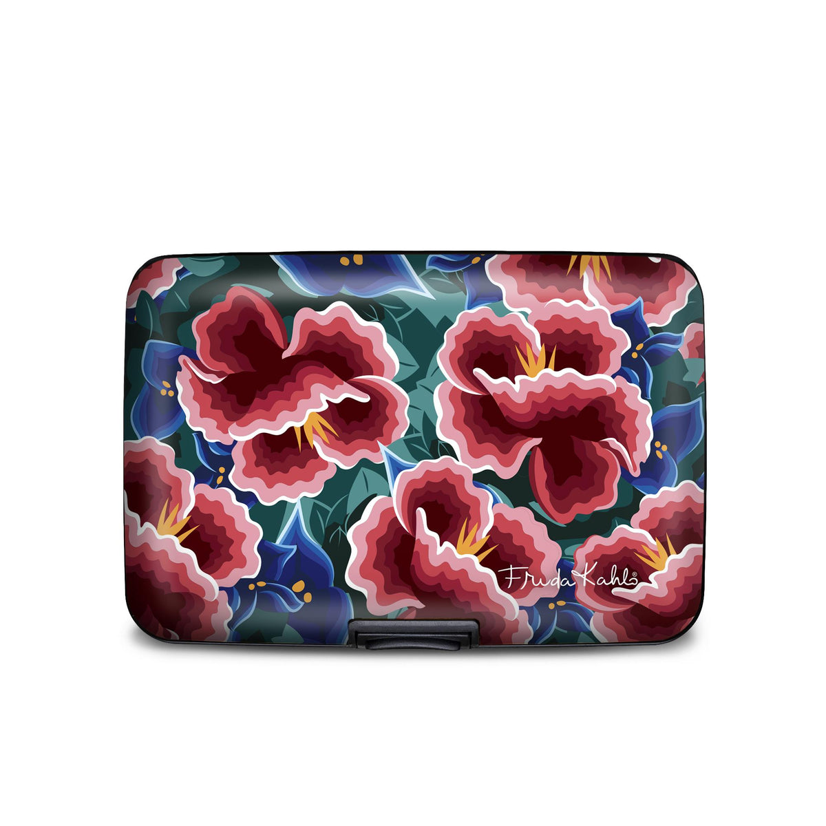 Frida Kahlo Hibiscus RFID armored wallet
