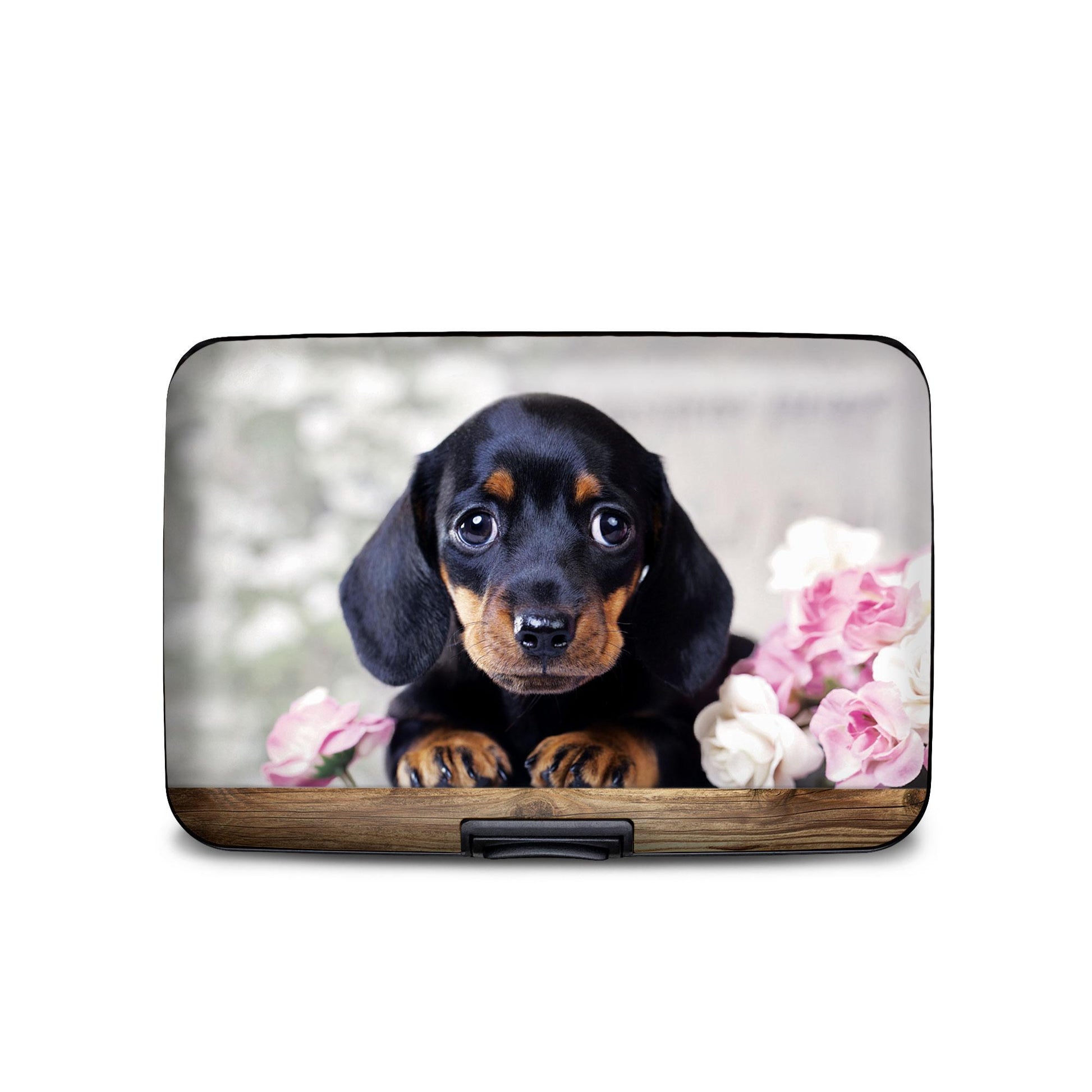 Dachshund Puppy RFID armored wallet