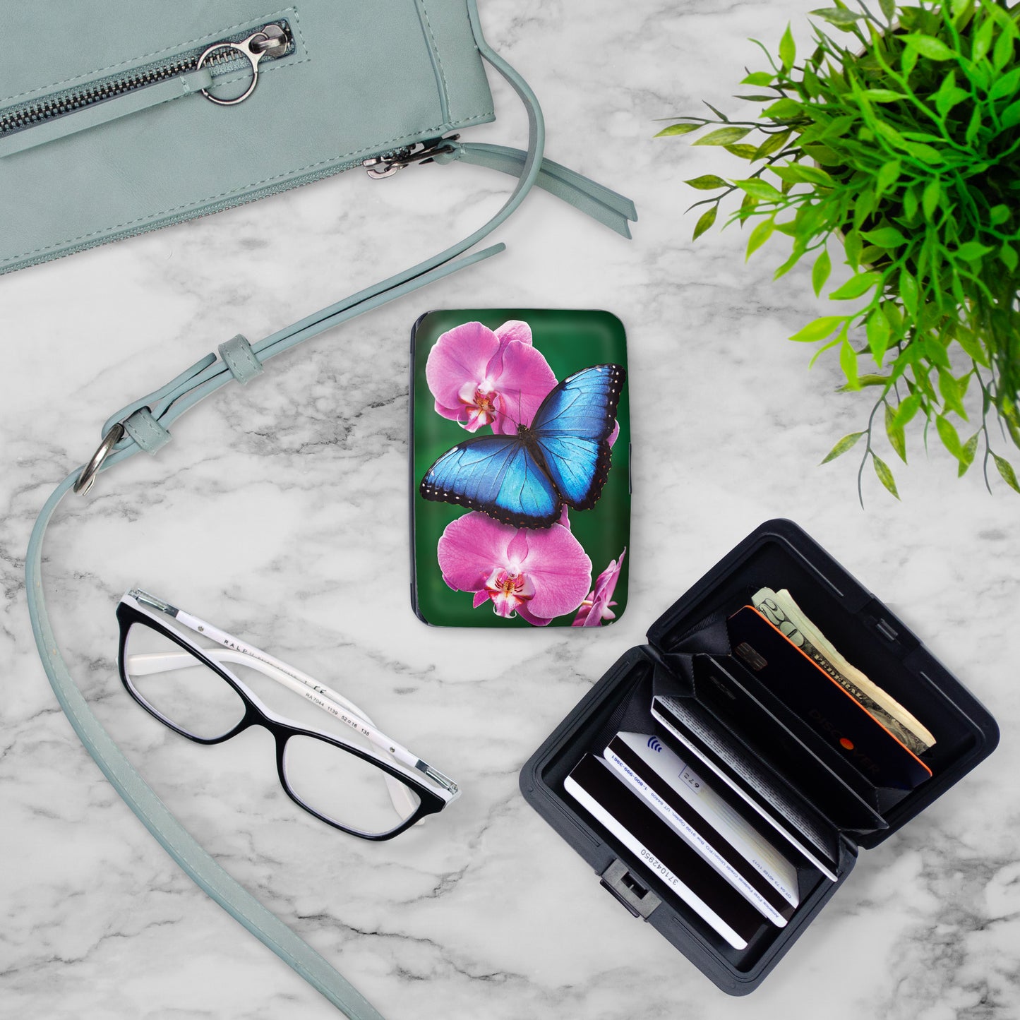 Butterfly - Blue Armored Wallet