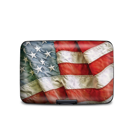 American Flag RFID armored wallet