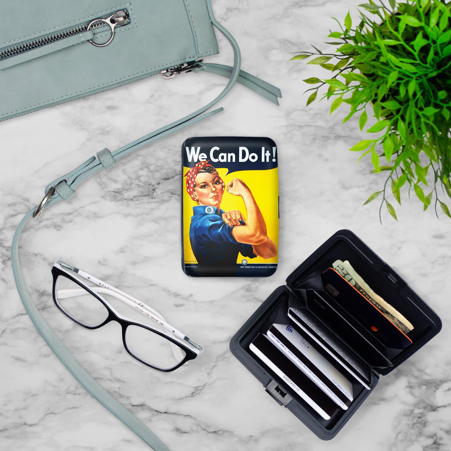 Rosie the Riveter RFID Armored Wallet