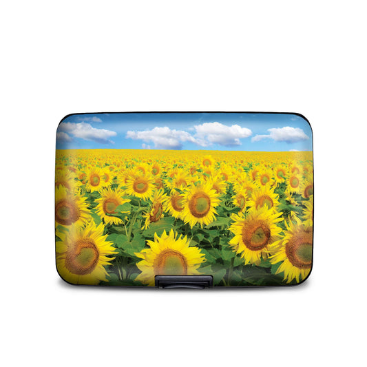 Sunflower Field RFID armored wallet